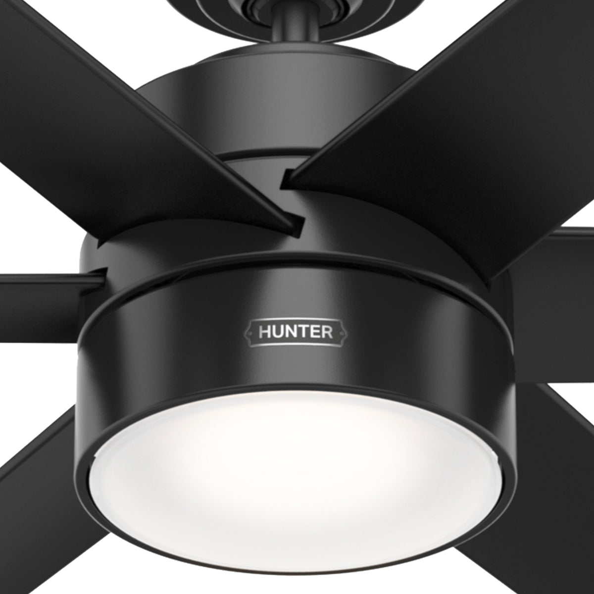 72 inch Solaria ENERGY STAR® Matte Black Damp Rated Ceiling Fan with LED Light Kit and Wall Control