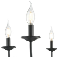 26.5'' Charlize Matte Black 6 Light Chandelier