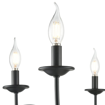 26.5'' Charlize Matte Black 6 Light Chandelier