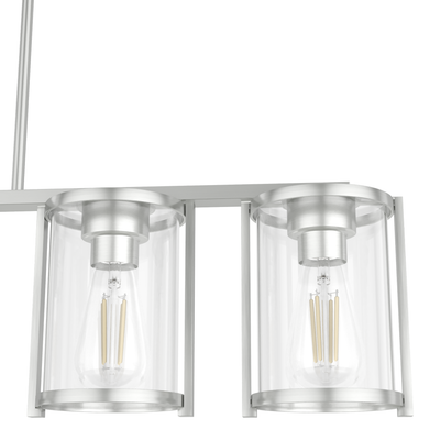 Astwood 39-inch 5-light Brushed Nickel Linear Chandelier with Clear Glass