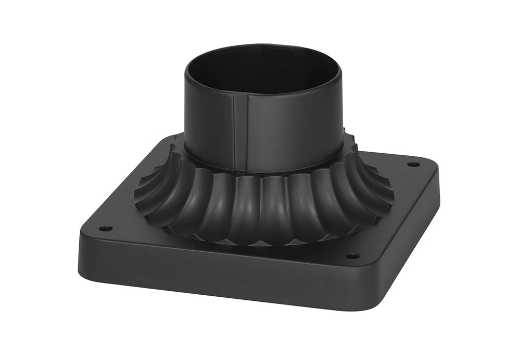 5.75'' Powder Coated Black Pier Mount Pier Mount Accessory