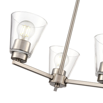 15'' Strayhan Brushed Nickel 3 Light Chandelier