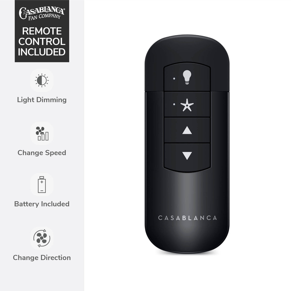 Casablanca 65 inch Melia ENERGY STAR® Fresh White Damp Rated Ceiling Fan with LED Light Kit and Wall Control and Handheld Remote