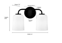 14'' Laphia Brushed Nickel 2 Light Bath Vanity