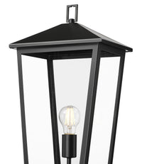 23'' Munger Powder Coated Black 1 Light Post Lantern
