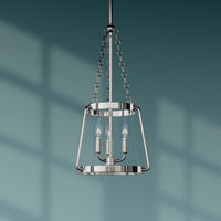 21.75'' Adabella Polished Nickel 3 Light Pendant