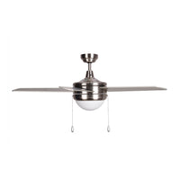 44 Inch Mirage II AC Brushed Nickel Indoor Ceiling Fan 5-Blade 2 Lights Reversible