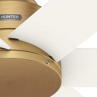 52 inch Kennicott Luxe Gold Damp Rated Ceiling Fan and Wall Control