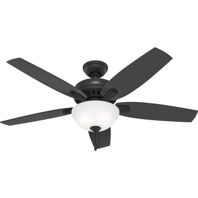 52 inch Newsome Matte Black Ceiling Fan with LED Light Kit and Pull Chain
