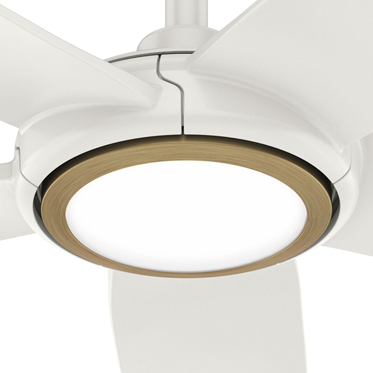 52 inch Zentech Wi-Fi ENERGY STAR® Fresh White Damp Rated Ceiling Fan with LED Light Kit and Handheld Remote