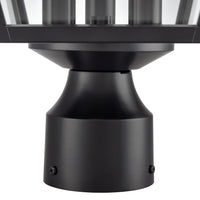 24'' Edenton Matte Black 3 Light Post Lantern