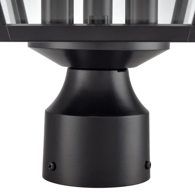 24'' Edenton Matte Black 3 Light Post Lantern