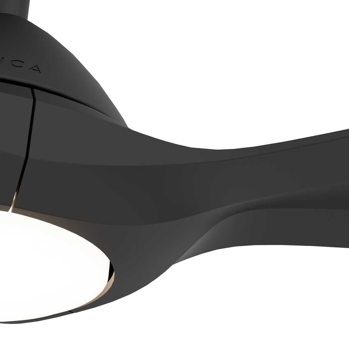 Casablanca 56 inch Surea ENERGY STAR® Matte Black Damp Rated Ceiling Fan with LED Light Kit and Wall Control and Handheld Remote