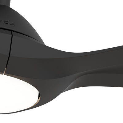 Casablanca 56 inch Surea ENERGY STAR® Matte Black Damp Rated Ceiling Fan with LED Light Kit and Wall Control and Handheld Remote
