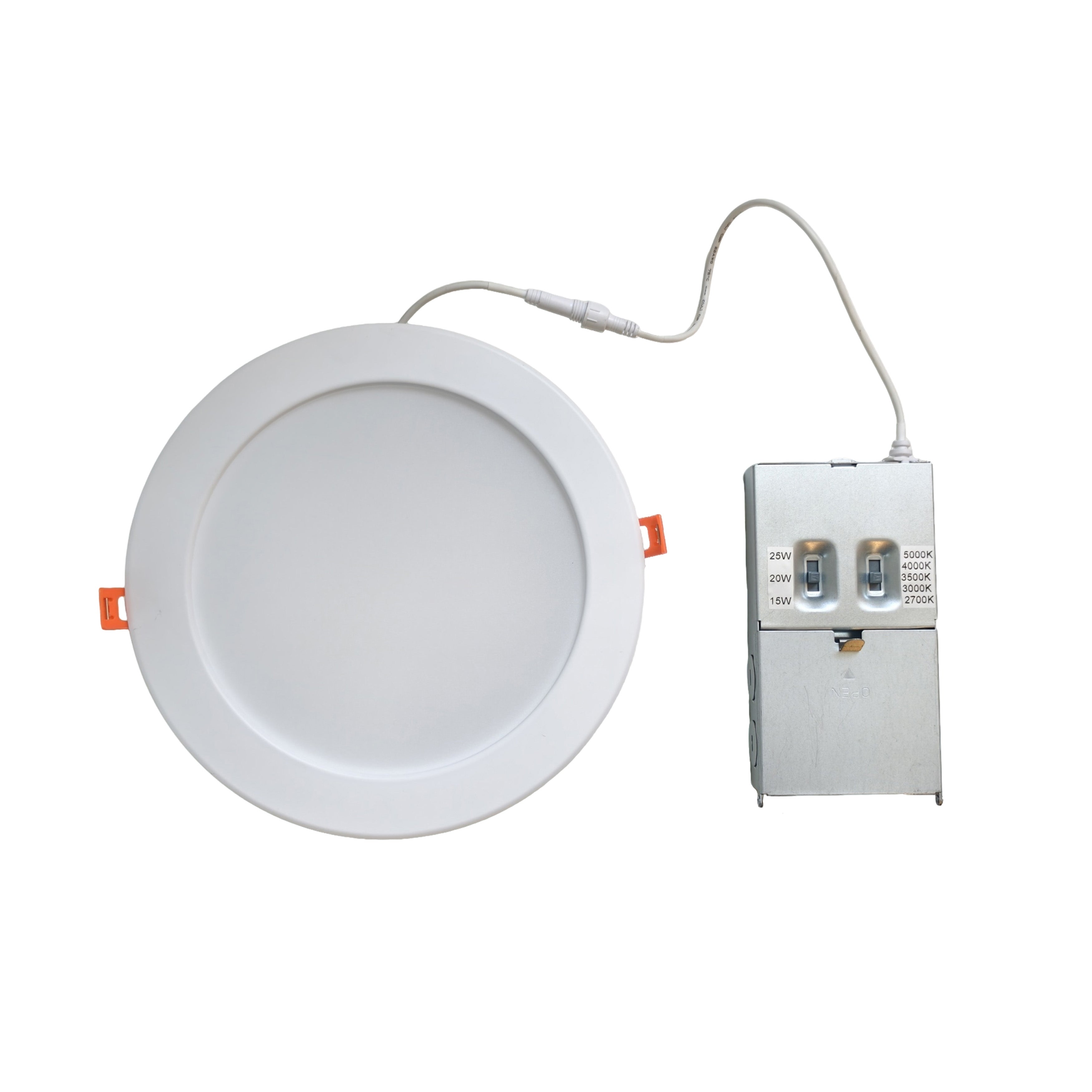 8-inch White Commercial Wall Light with 5-CCT Selectable White