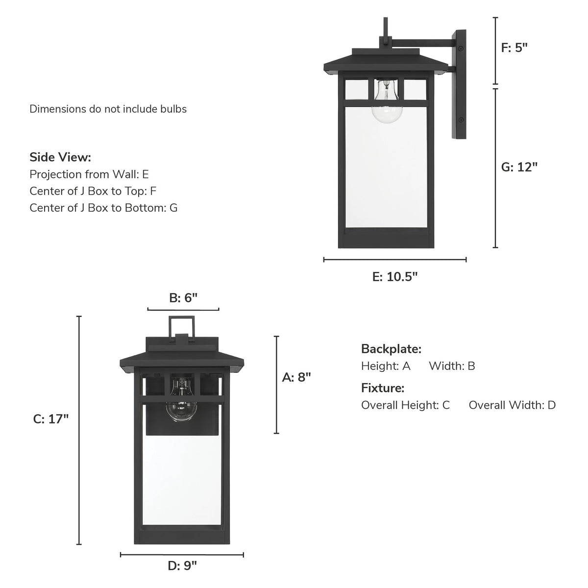 Yancy House 17-inch 1-light Matte Black Outdoor Wall Light with Clear Glass