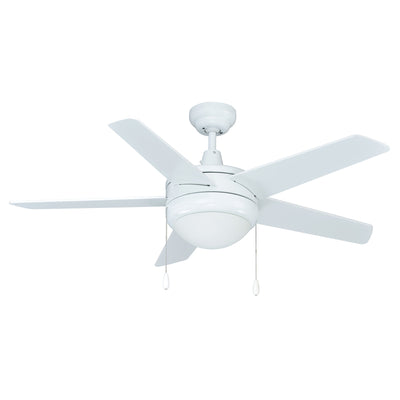 44 Inch Mirage II AC White Indoor Ceiling Fan 5-Blade Reversible