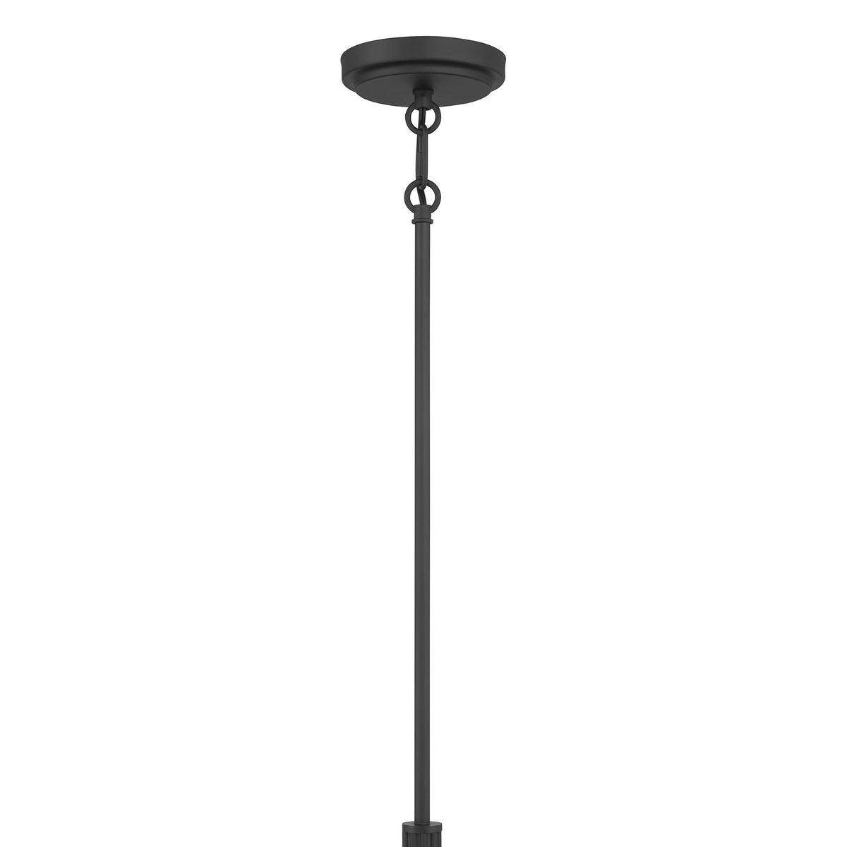 10.5'' Ardeva Matte Black 8 Light Chandelier