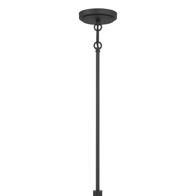 10.5'' Ardeva Matte Black 8 Light Chandelier