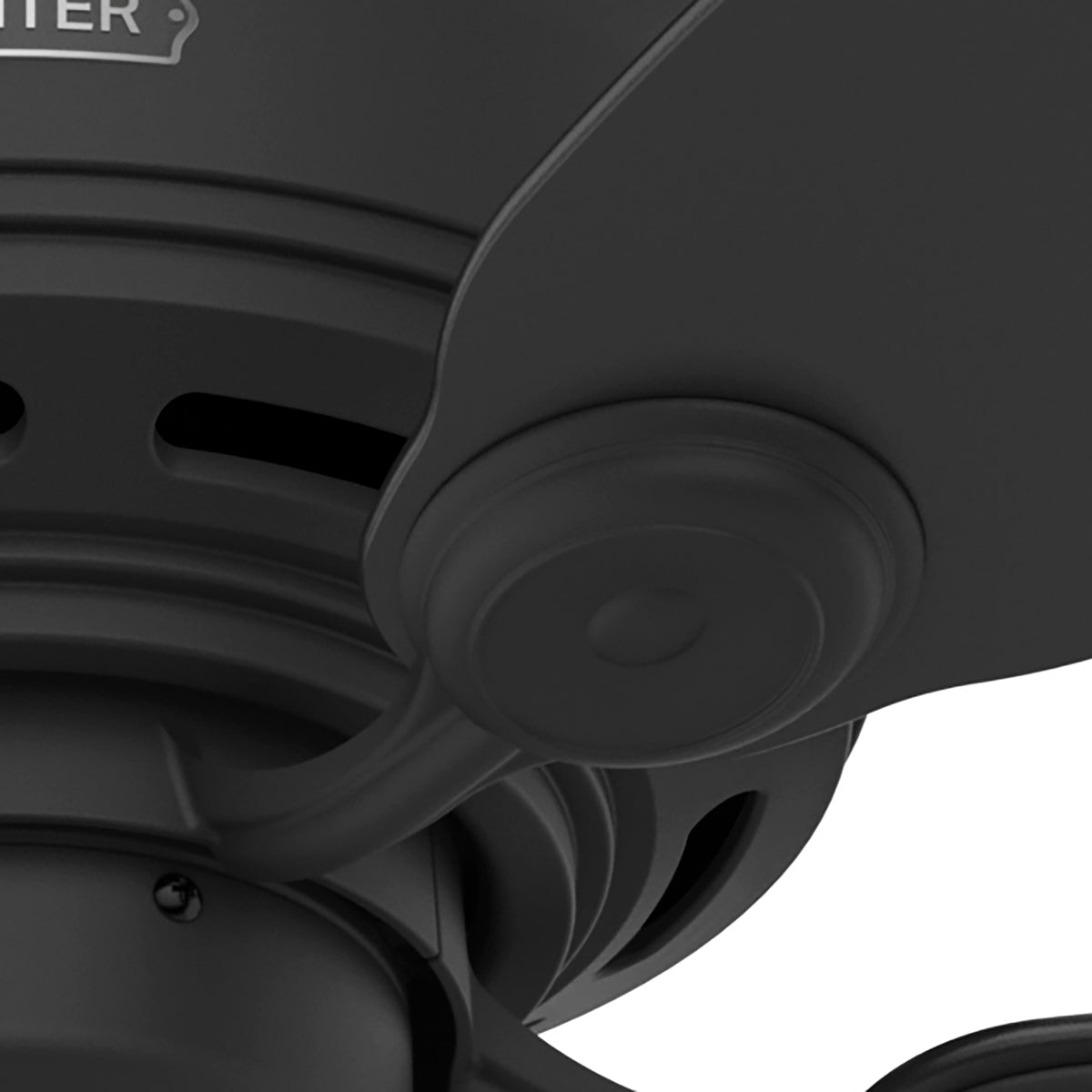 42 inch Low Profile Matte Black Low Profile Ceiling Fan and Pull Chain