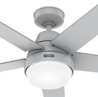 52 inch Aerodyne Wi-Fi Dove Grey Ceiling Fan with LED Light Kit and Handheld Remote