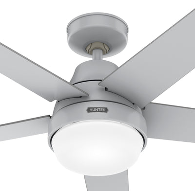 52 inch Aerodyne Wi-Fi Dove Grey Ceiling Fan with LED Light Kit and Handheld Remote