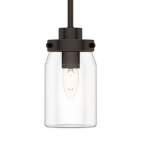 Devon Park 4.5-inch 1-light Onyx Bengal Pendant with Clear Glass