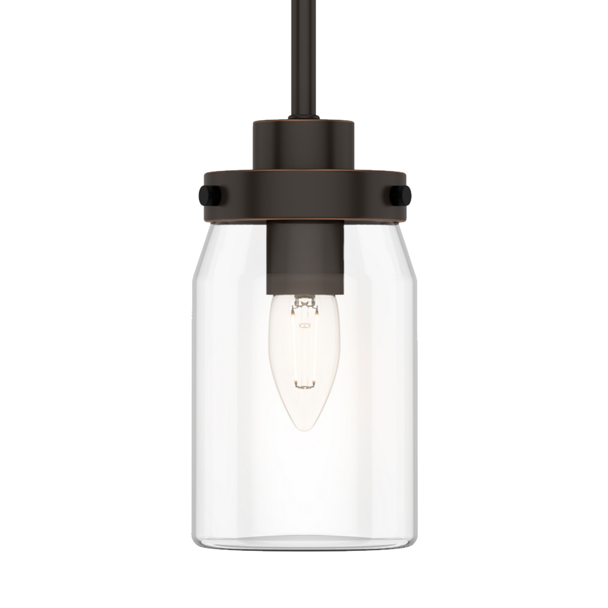 Devon Park 4.5-inch 1-light Onyx Bengal Pendant with Clear Glass