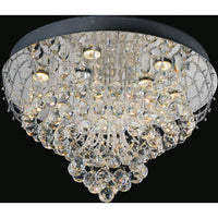 Fountain 9 Light Chorme Flush Mount