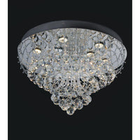 Fountain 9 Light Chorme Flush Mount