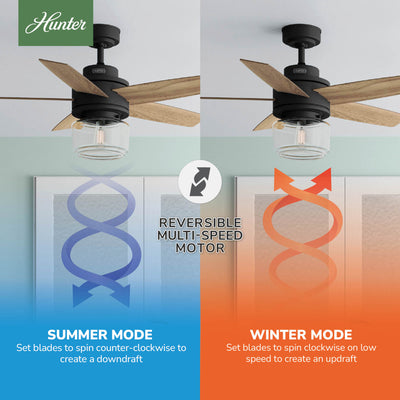 44 inch Margo Textured White Ceiling Fan with LED Light Kit and Handheld Remote