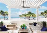 54 inch Havoc Matte Silver WeatherMax Indoor / Outdoor Ceiling Fan with LED Light Kit and Wall Control