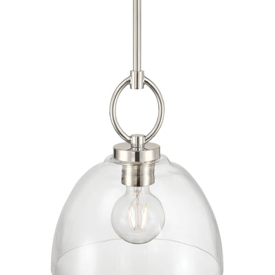 11.5'' Velto Polished Nickel 1 Light Pendant