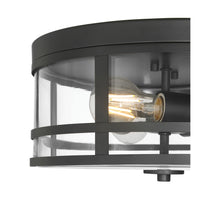 6.5'' Lunden Matte Black 3 Light Flush Mount