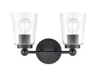 13.5'' Lauryn Matte Black 2 Light Bath Vanity
