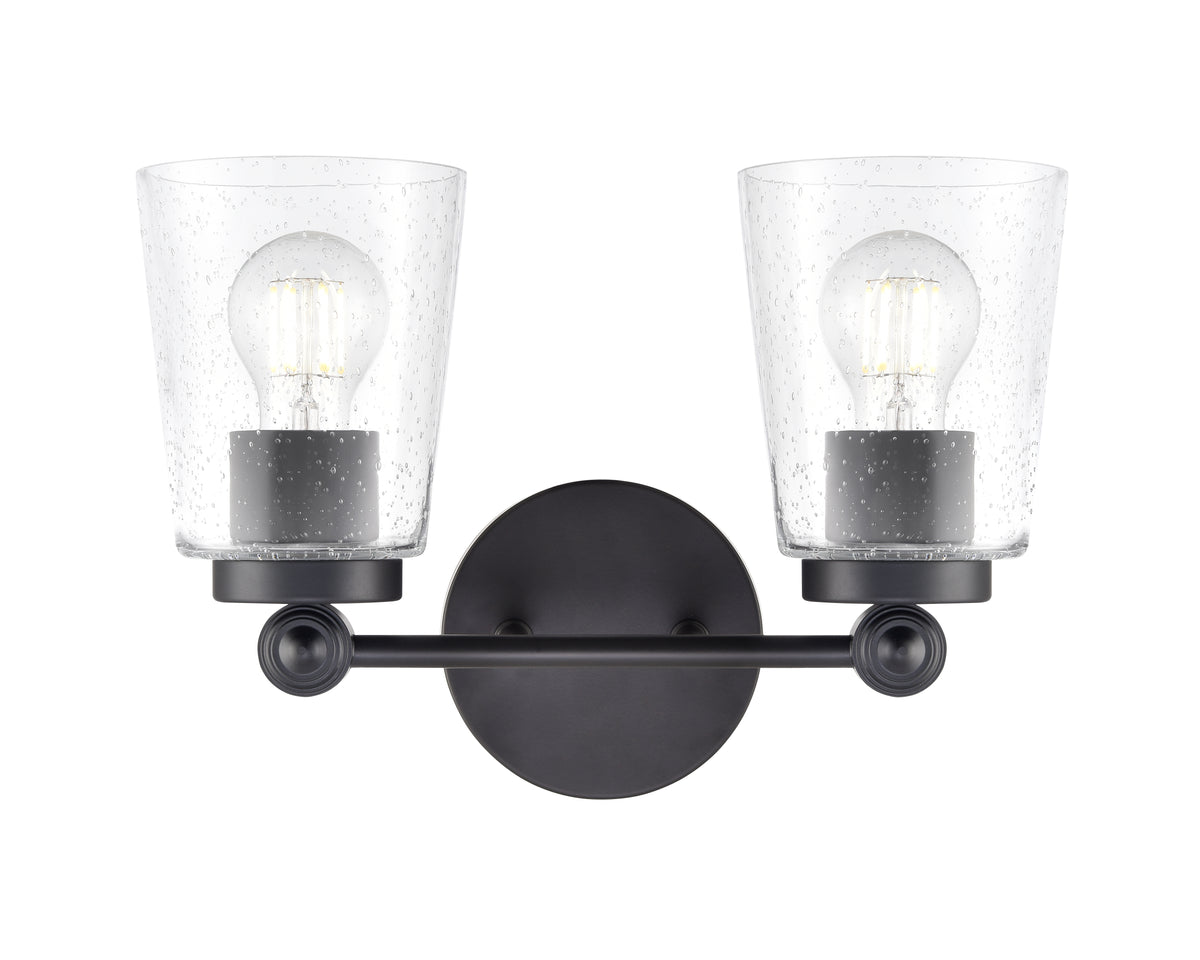 13.5'' Lauryn Matte Black 2 Light Bath Vanity