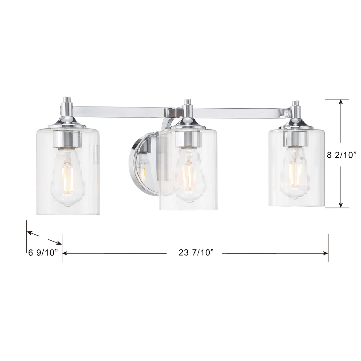 23.75'' Ryehouse Chrome 3 Light Bath Vanity