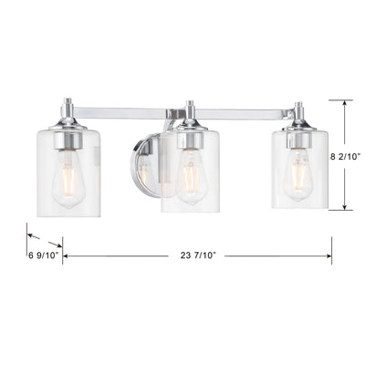 23.75'' Ryehouse Chrome 3 Light Bath Vanity