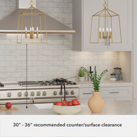 Fair Oaks 13-inch 4-light Luxe Gold Lantern Pendant