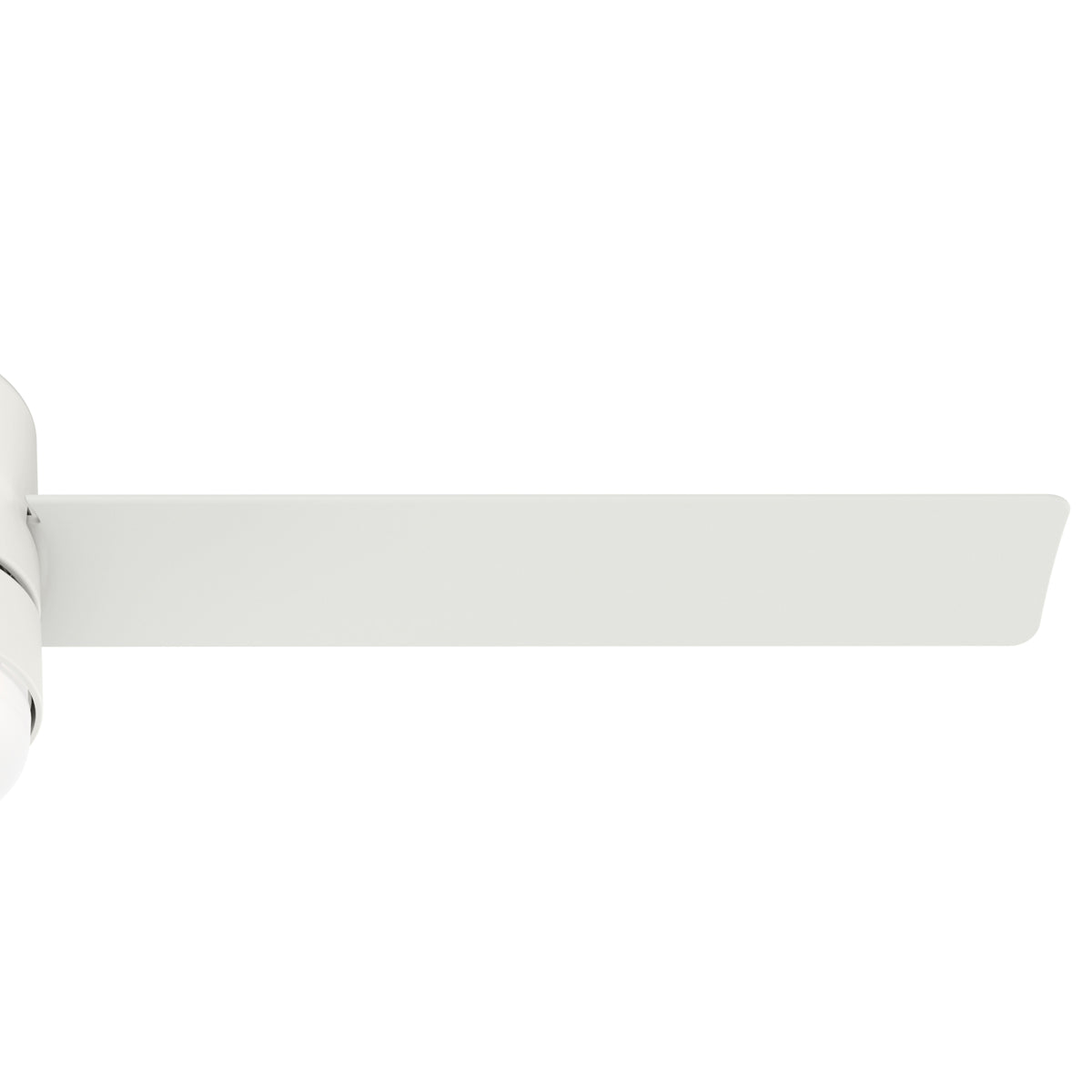 52 inch Gilmour Matte White Low Profile Damp Rated Ceiling Fan with LED Light Kit and Handheld Remote