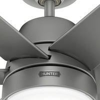 60 inch Skysail ENERGY STAR® Matte Silver WeatherMax Indoor / Outdoor Ceiling Fan with LED Light Kit and Wall Control