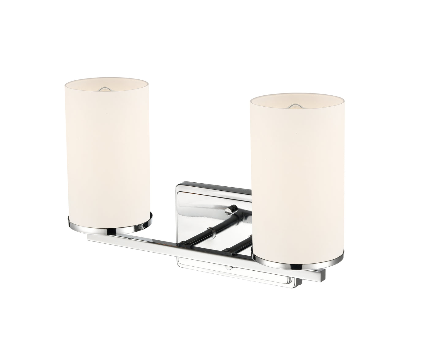 14-inch Verlana Chrome 2-Light Etched White Glass Bathroom Vanity Light