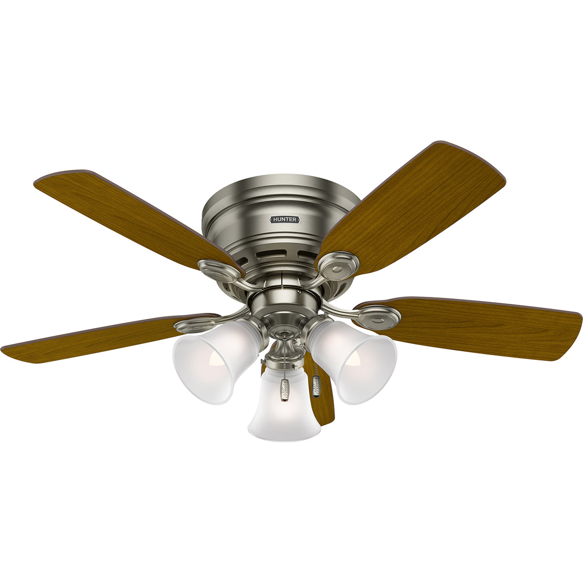42 inch Low Profile Antique Pewter Low Profile Ceiling Fan and Pull Chain