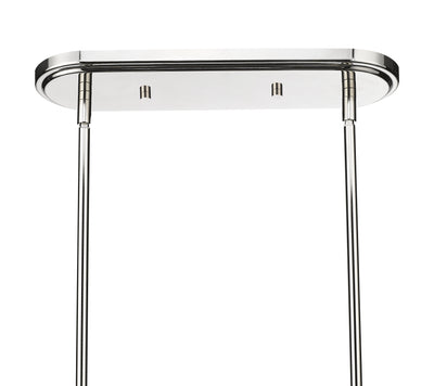 18'' Adorra Polished Nickel 6 Light Linear Chandelier