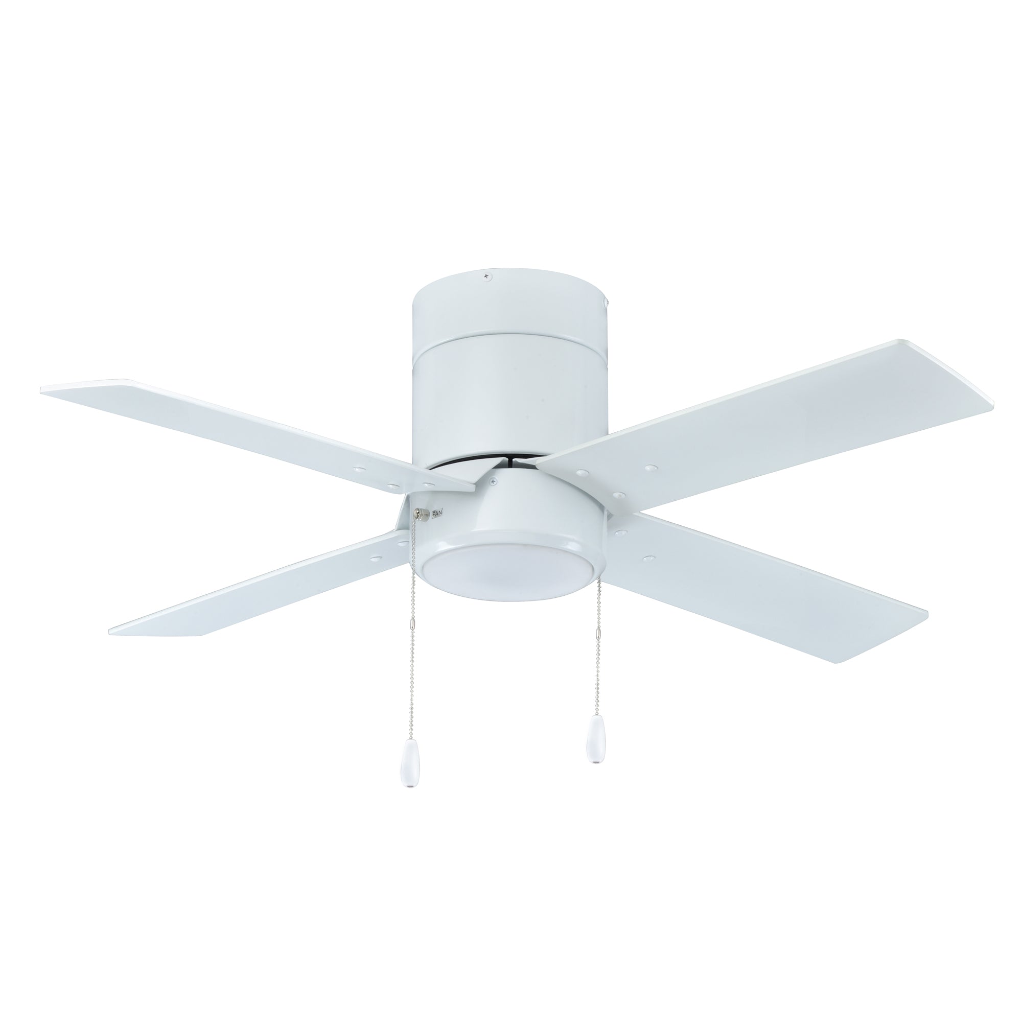 52 Inch Metalis AC White Indoor Ceiling Fan 4-Blade Reversible