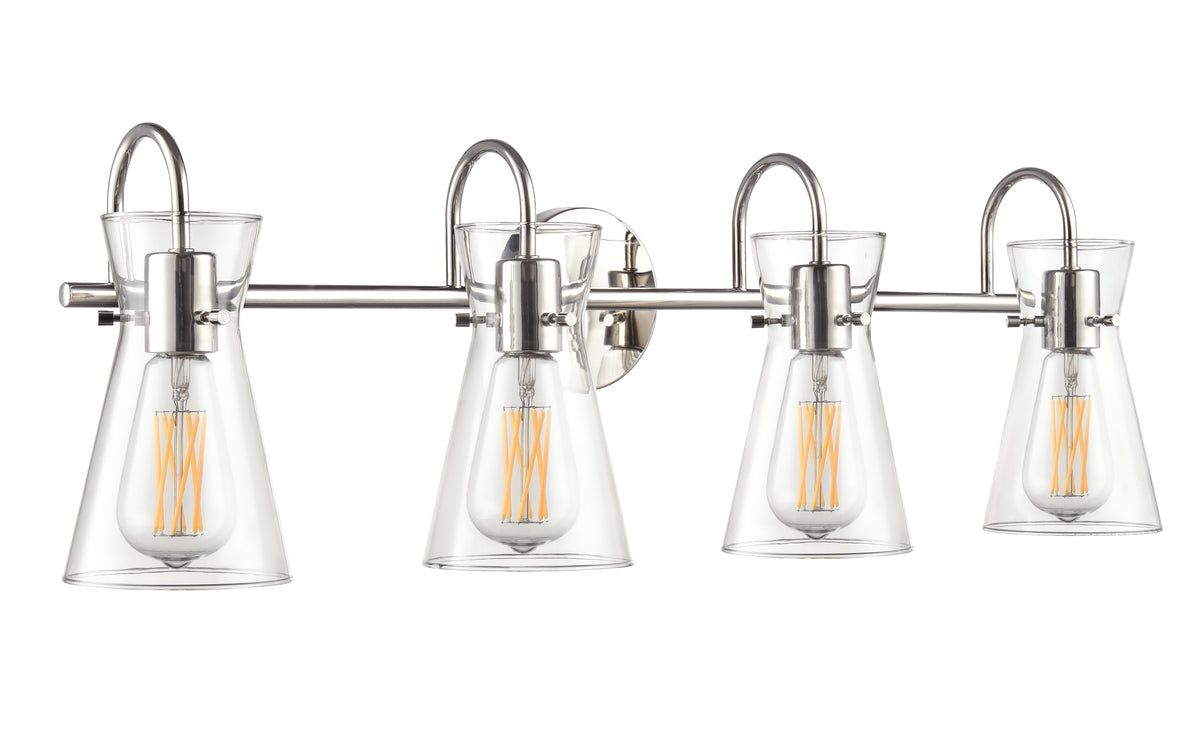 30.75'' Camellia Polished Nickel 4 Light Bath Vanity