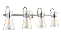 30.75'' Camellia Polished Nickel 4 Light Bath Vanity