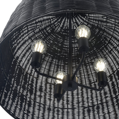 22.5'' Elise Matte Black 4 Light Pendant