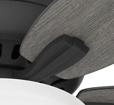 52 inch Newsome Matte Black Low Profile Ceiling Fan with LED Light Kit and Pull Chain