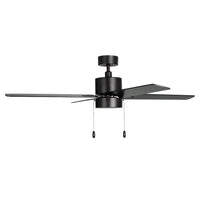 52 Inch Aldea IV AC Matte Black Indoor Ceiling Fan 4-Blade Reversible